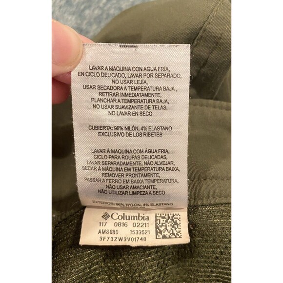 COLUMBIA Shorts Men's Size 30 (tag says 32) OMNI-SHIELD Olive Green Hiking - Picture 10 of 10